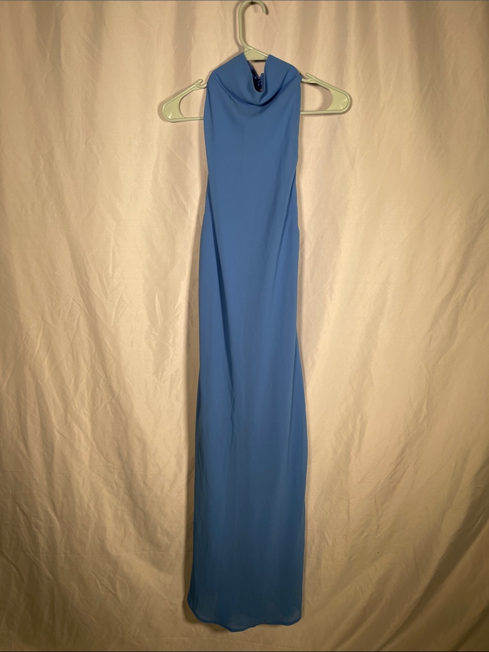 PEPPERMAYO WOMENS SHELLY MIDI HALTER DRESS AZURE BLUE 10 NEW WITH TAGS - Picture 2 of 9